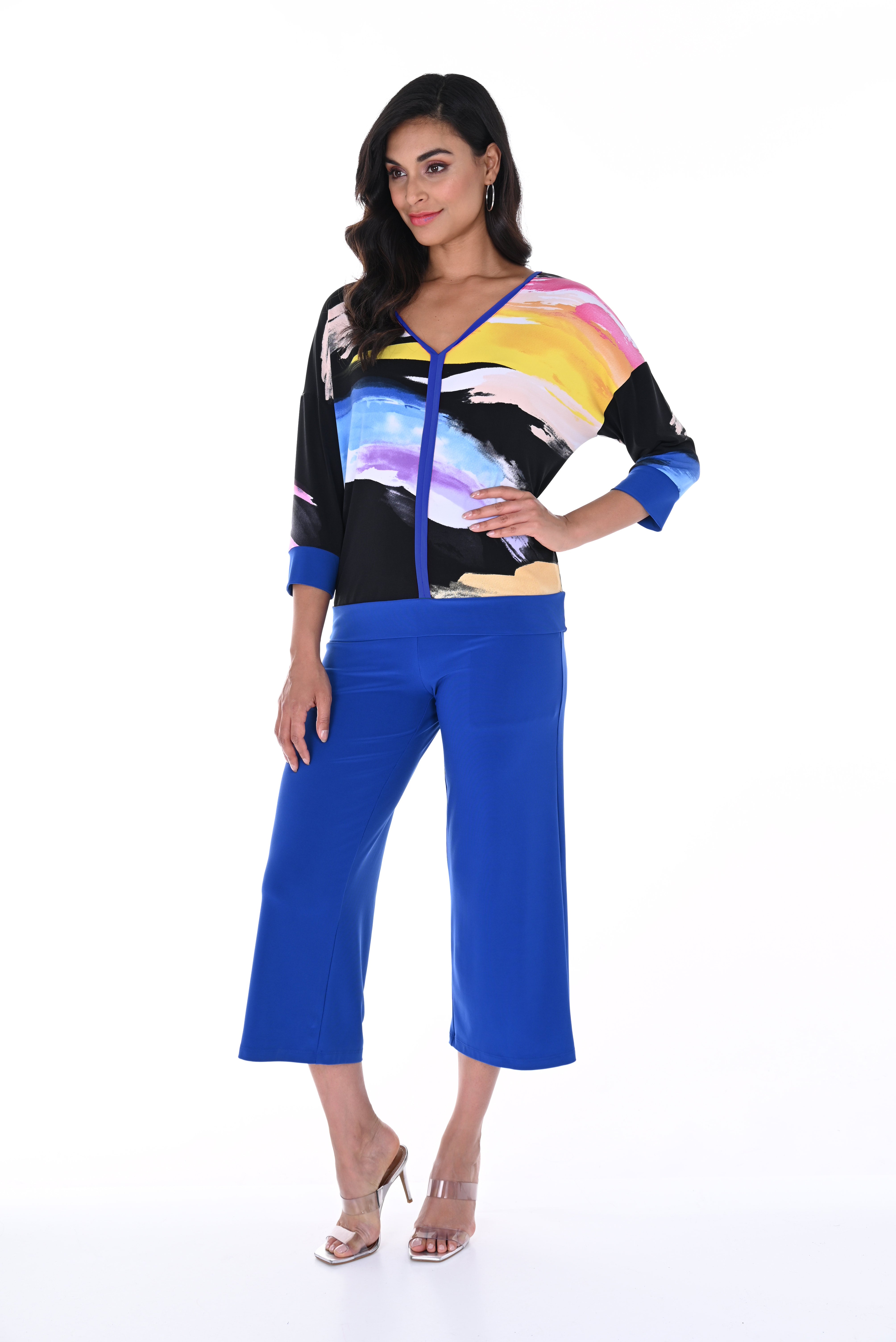 Cord Wide Leg Pant - Cobalt