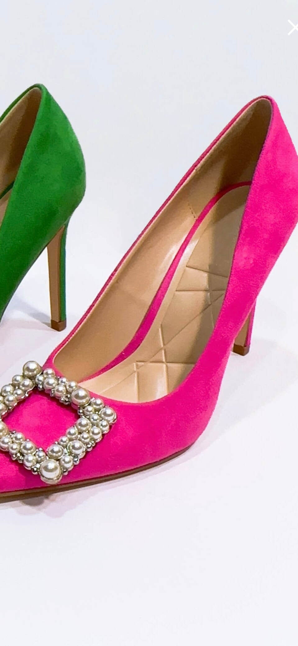 HP71 Hot Pink Pearl Heels With Comfort Inner Sole by Anne Michelle The CoCo Couture