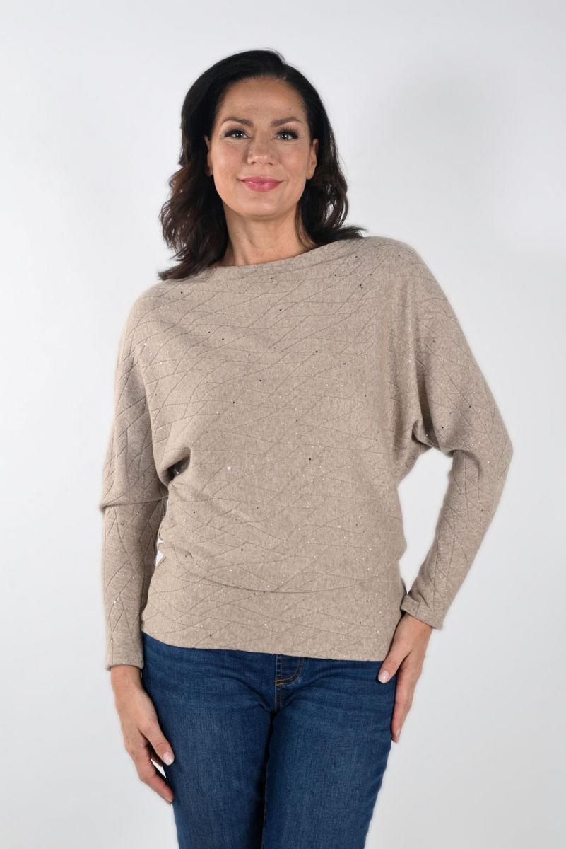 233484 Oatmeal Knit Top by Frank Lyman The CoCo Couture